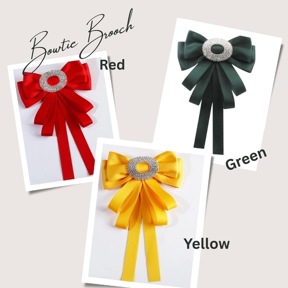 Accessories - Elegant Bowtie Brooch Set - 3pcs Set